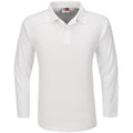 Mens Long Sleeve Boston Golf Shirt - White
