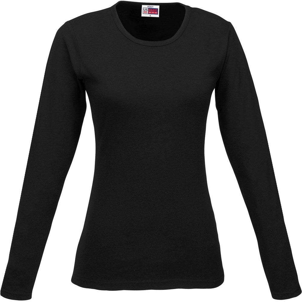 Ladies Long Sleeve Portland T-Shirt - Black