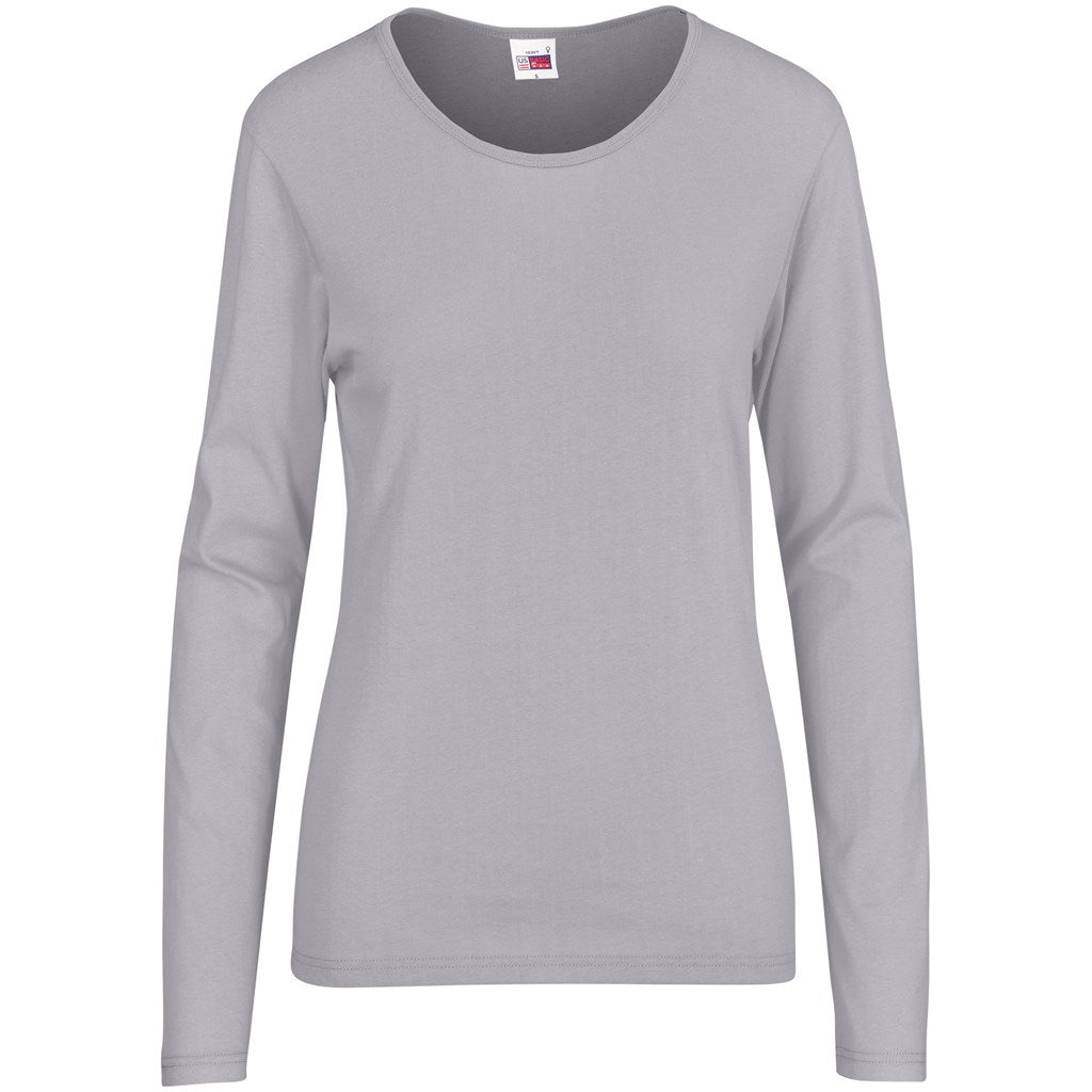 Ladies Long Sleeve Portland T-Shirt - Grey
