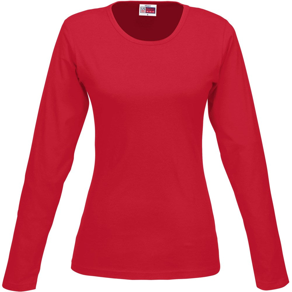 Ladies Long Sleeve Portland T-Shirt - Red