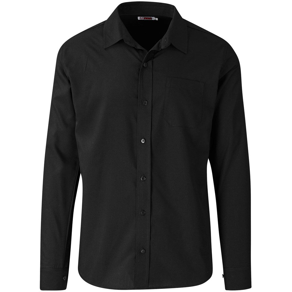 Mens Long Sleeve Kensington Shirt - Black