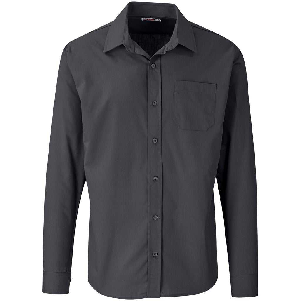 Mens Long Sleeve Kensington Shirt - Grey