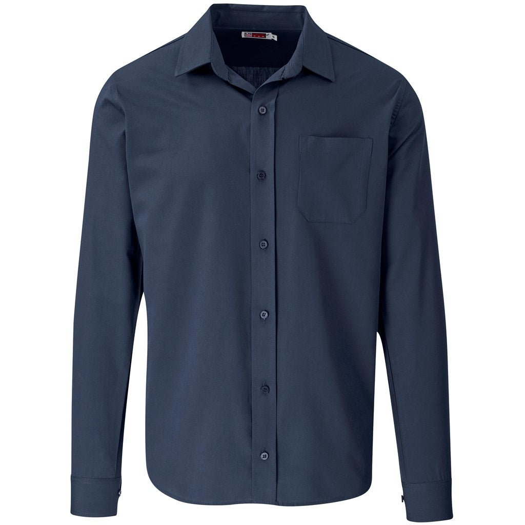 Mens Long Sleeve Kensington Shirt - Navy