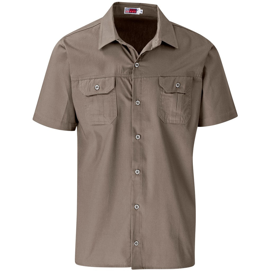 Mens Short Sleeve Wildstone Shirt - Khaki