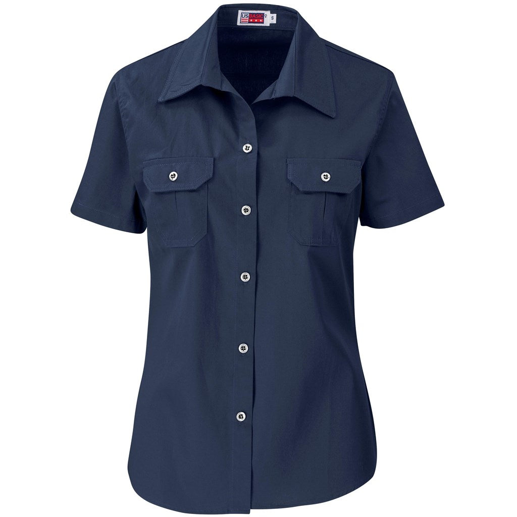 Ladies Short Sleeve Wildstone Shirt - Navy