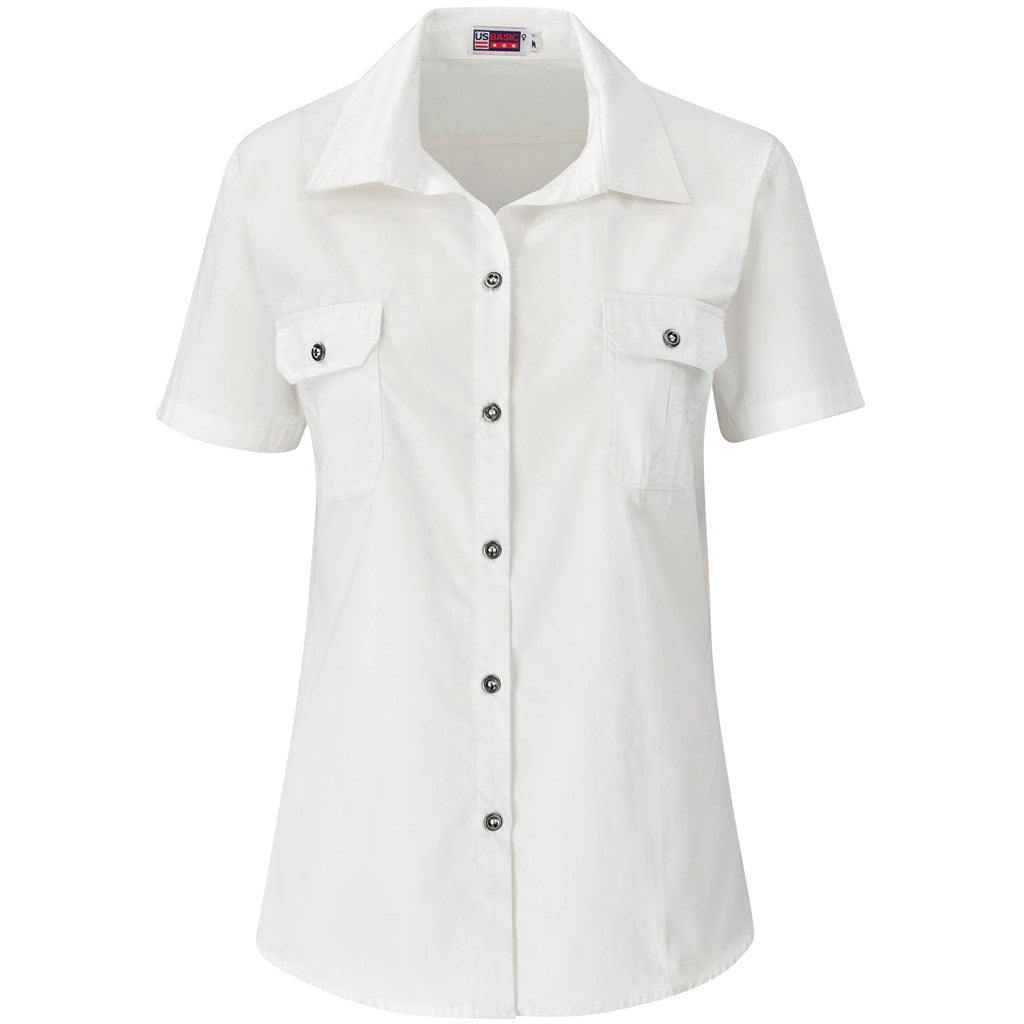 Ladies Short Sleeve Wildstone Shirt - White