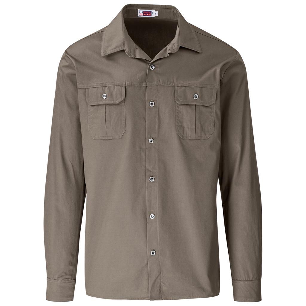 Mens Long Sleeve Wildstone Shirt - Khaki