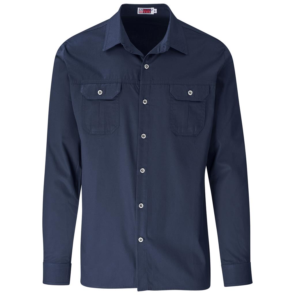 Mens Long Sleeve Wildstone Shirt - Navy