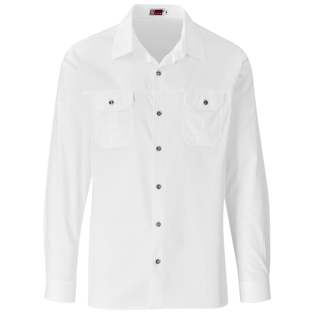 Mens Long Sleeve Wildstone Shirt - White