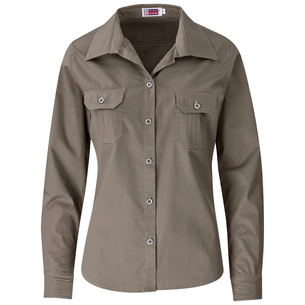 Ladies Long Sleeve Wildstone Shirt - Khaki