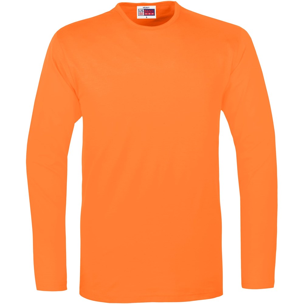 Mens Long Sleeve Portland T-Shirt - Orange