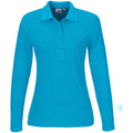Ladies Long Sleeve Elemental Golf Shirt - Aqua