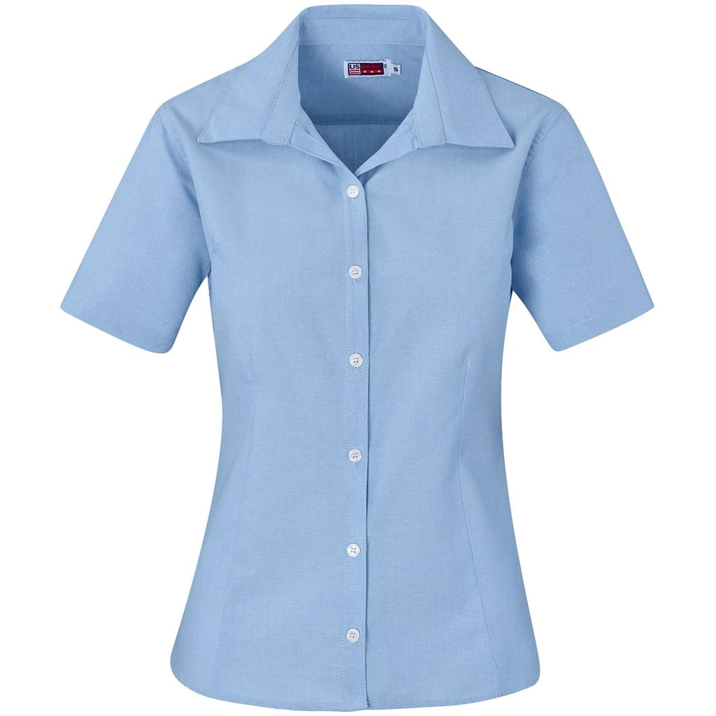 Ladies Short Sleeve Aspen Shirt - Blue
