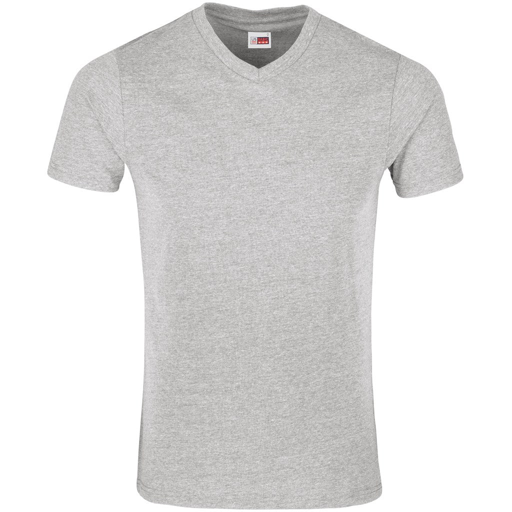Mens Michigan Melange V-Neck T-Shirt - Grey