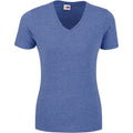 Ladies Michigan Melange V-Neck T-Shirt - Blue