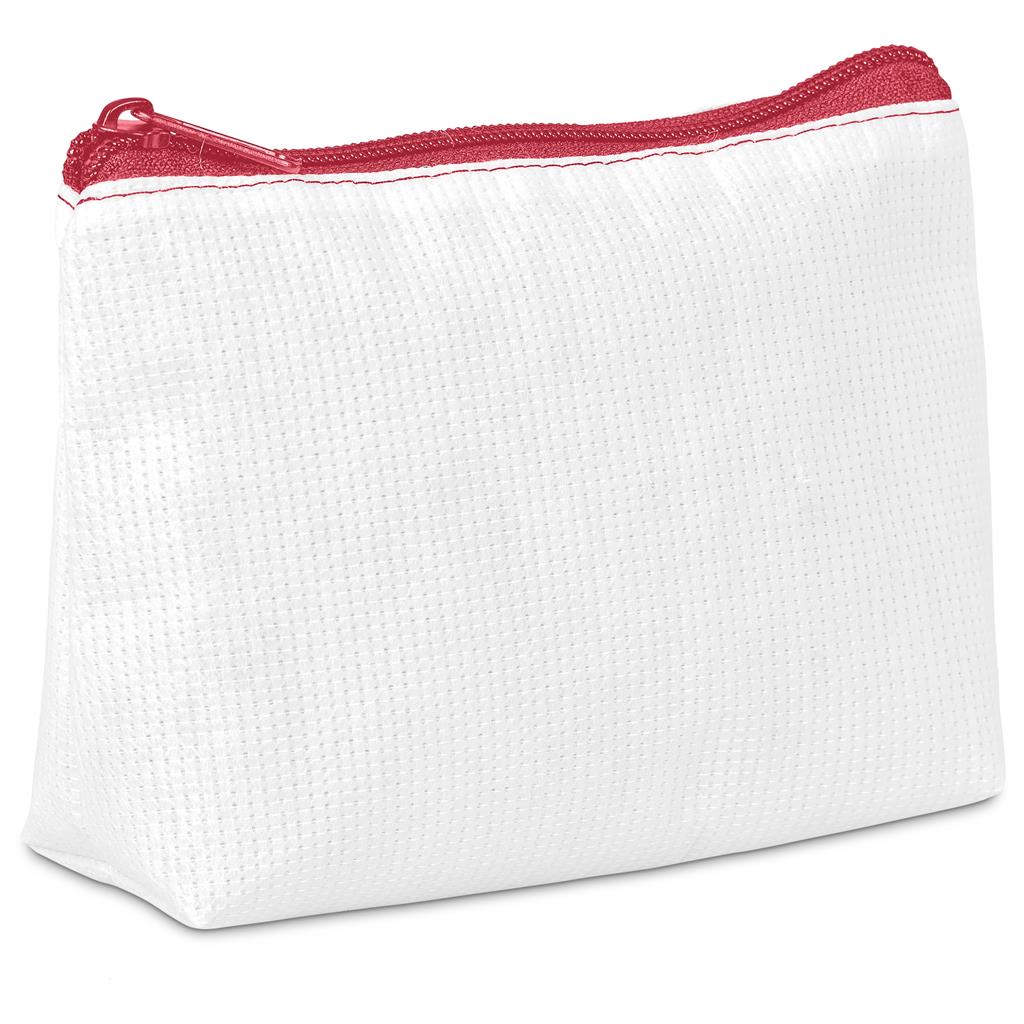Hoppla Leanne Recycled PET Stitch-Bond Mini Toiletry Bag - Red