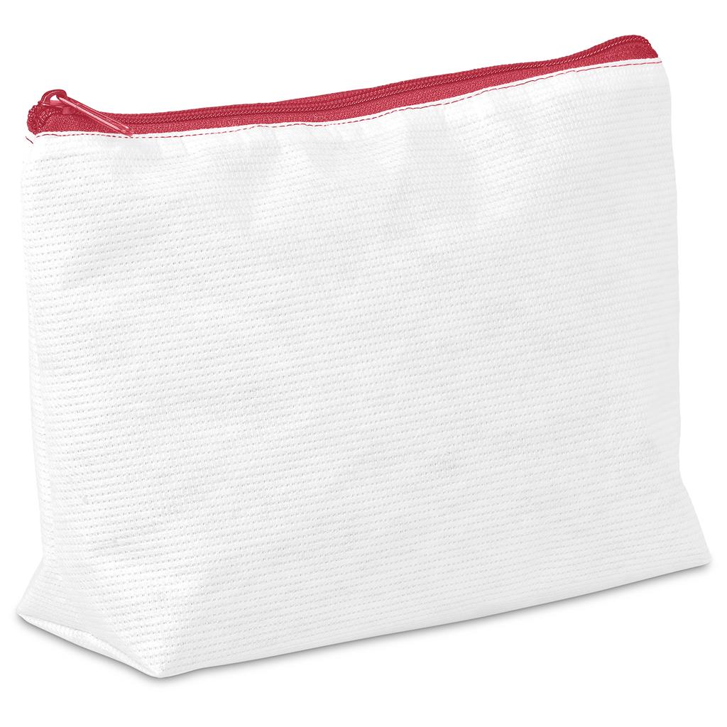 Hoppla Leanne Recycled PET Stitch-Bond Maxi Toiletry Bag - Red