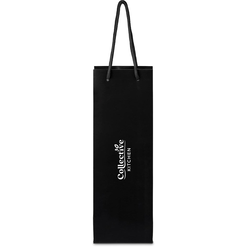 Altitude Majesty Wine Paper Gift Bag - Black