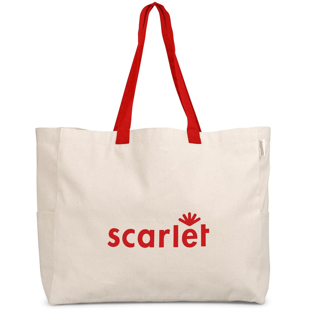 Kooshty Barbados Large Cotton Beach Bag - Red