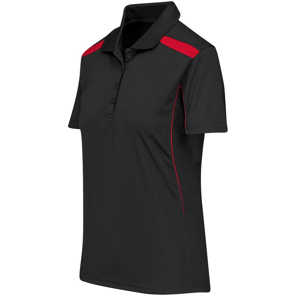Ladies United Golf Shirt - Black Red