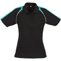 Ladies Triton Golf Shirt - Black Teal