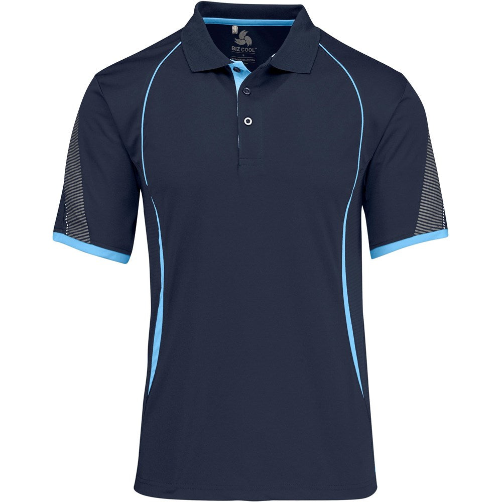 Mens Razor Golf Shirt - Navy Light Blue