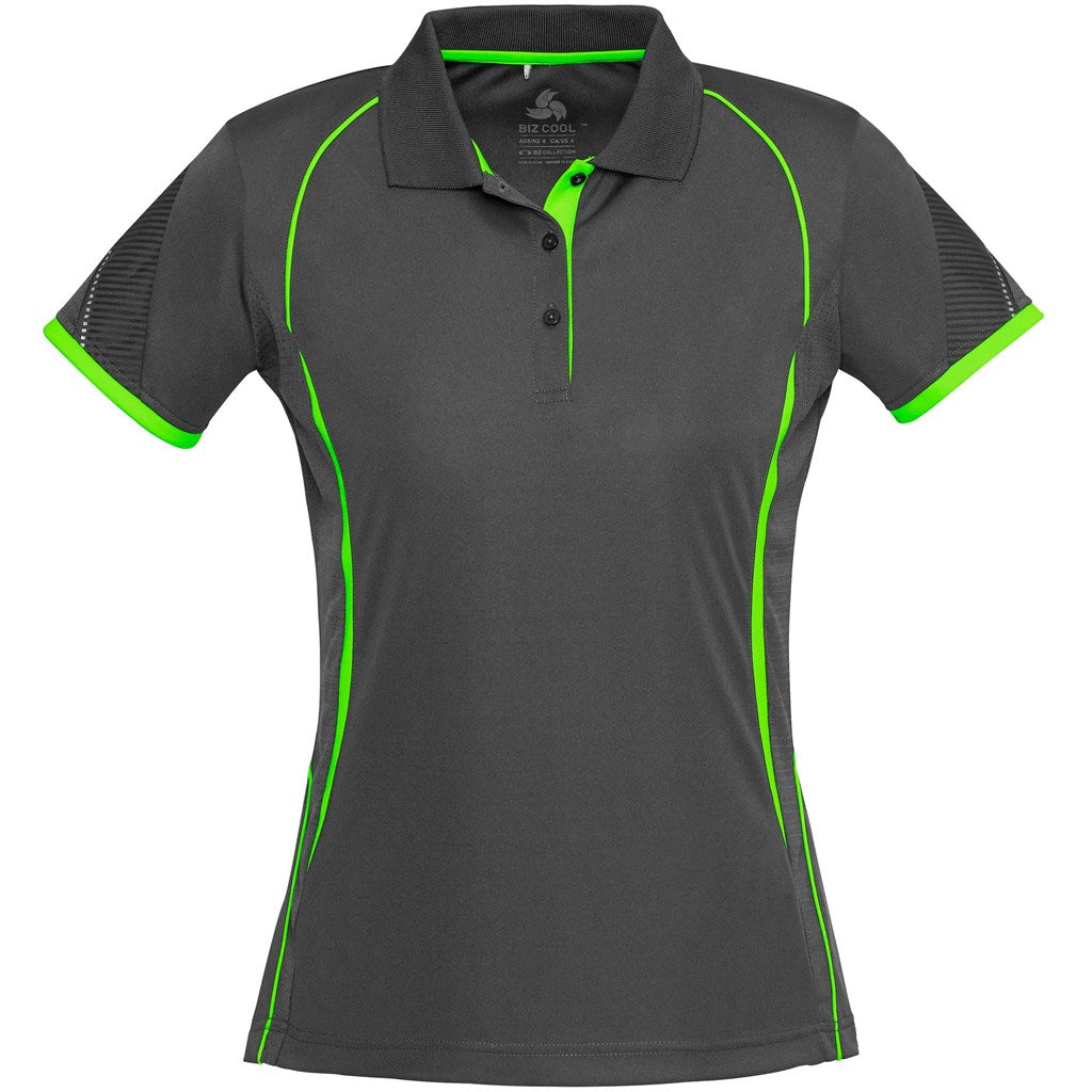 Ladies Razor Golf Shirt - Grey Lime