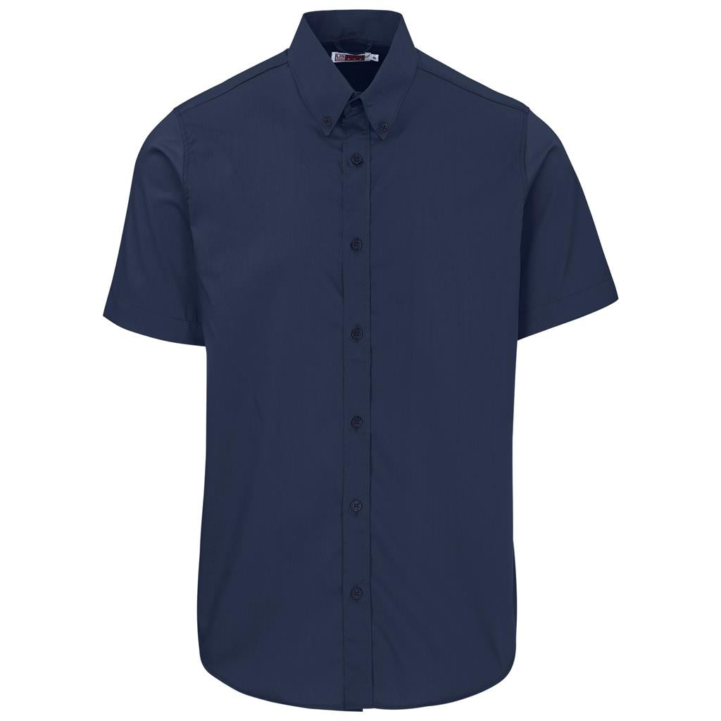 Mens Short Sleeve Sheffield Stretch Shirt - Navy