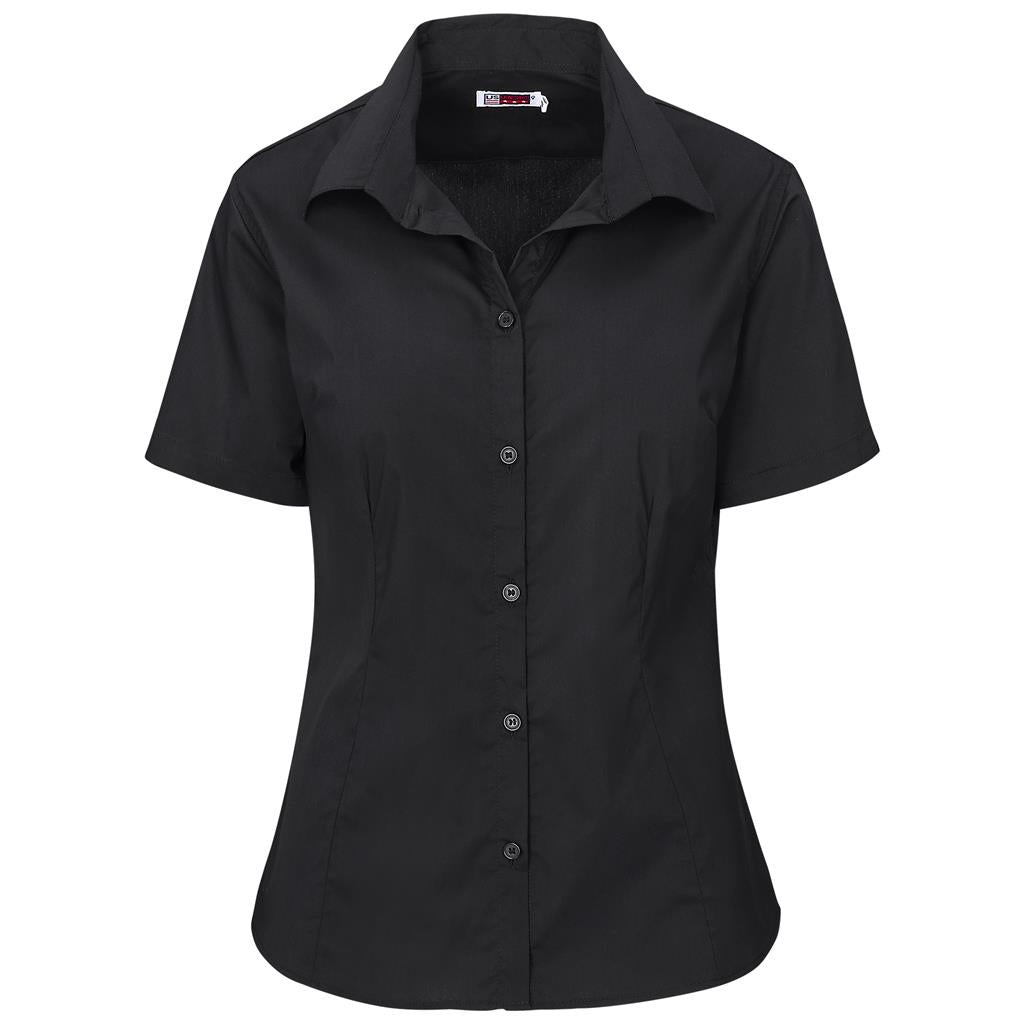 Ladies Short Sleeve Sheffield Stretch Shirt - Black
