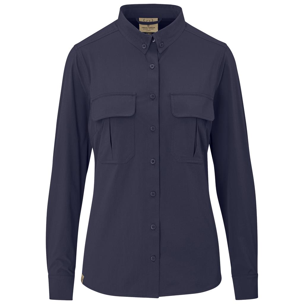 Ladies Long Sleeve Amatola Shirt - Navy