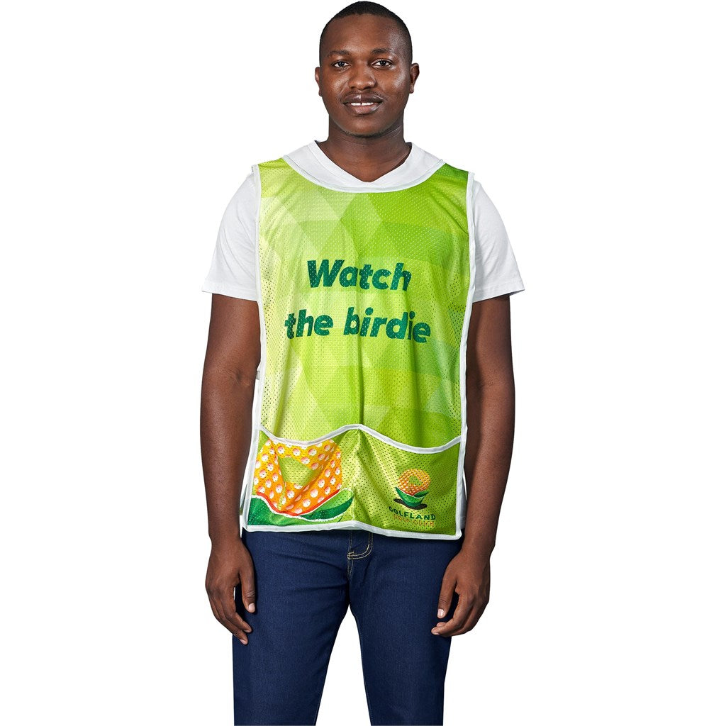 Hoppla Jackal Caddy Bib with PVC Name Sleeve-White