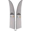 Legend 3M Sublimated Arcfin Double-Sided Flying Banner - 1 complete unit