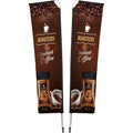 Legend 3M Sublimated Telescopic Double-Sided Flying Banner - 1 complete unit