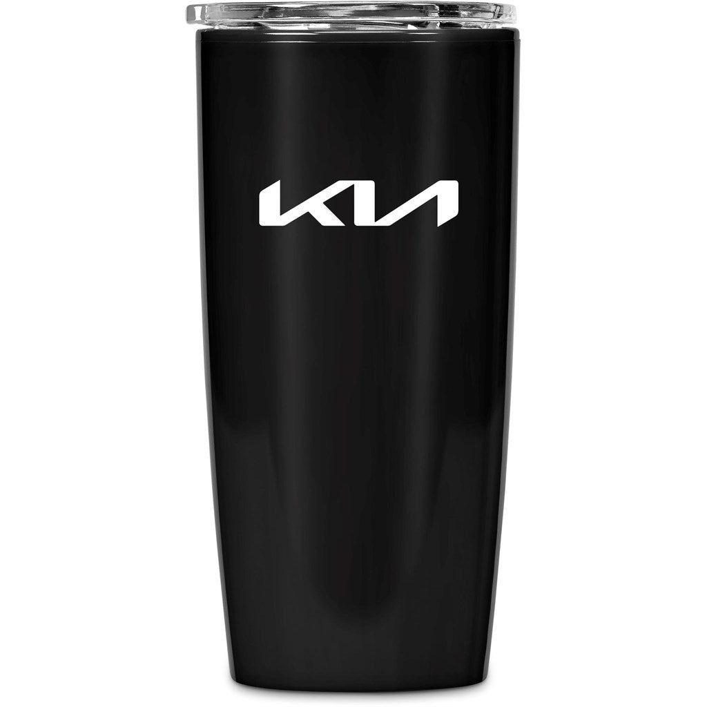 Altitude Daytona Plastic 2-in-1 Double-Wall Tumbler & Straw - 600ml - Black