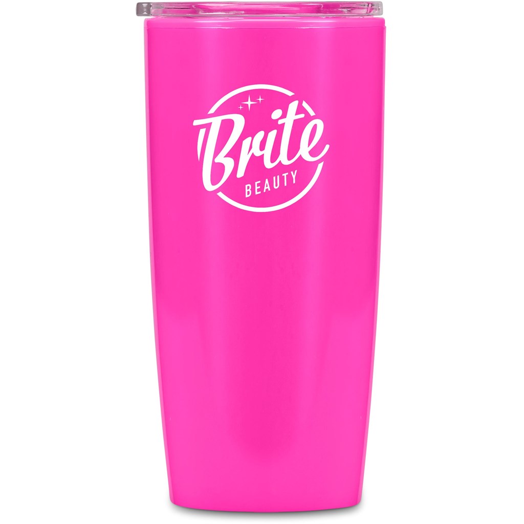 Altitude Daytona Plastic 2-in-1 Double-Wall Tumbler & Straw - 600ml - Pink