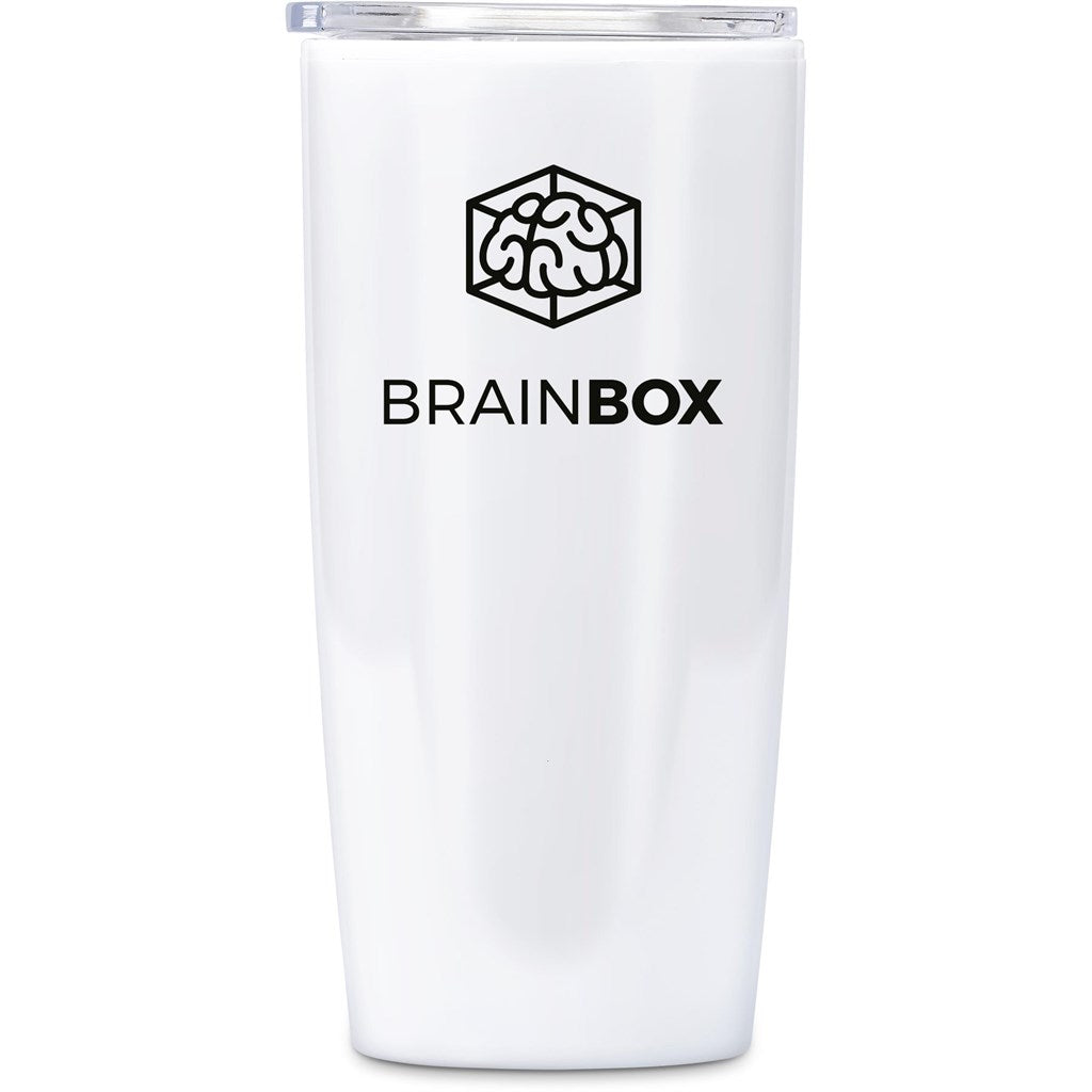 Altitude Daytona Plastic 2-in-1 Double-Wall Tumbler & Straw - 600ml - Solid White