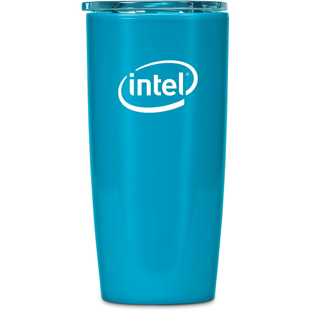 Altitude Daytona Plastic 2-in-1 Double-Wall Tumbler & Straw - 600ml - Turquoise