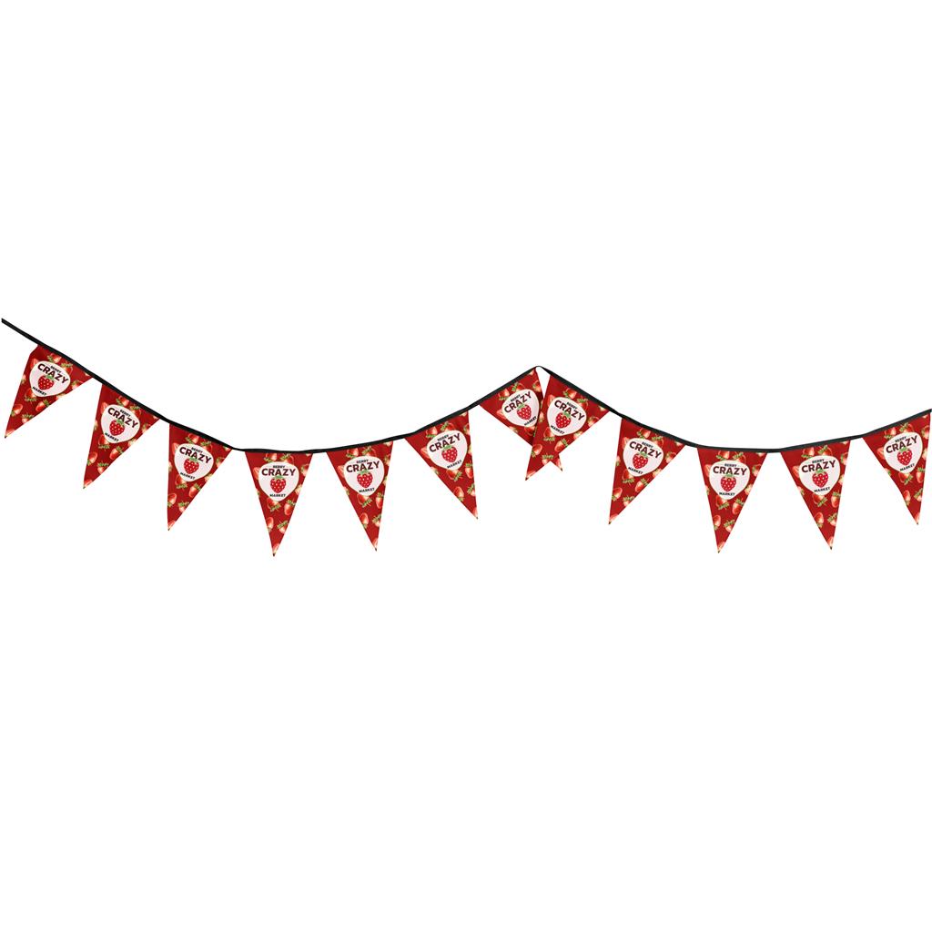 Sublimated Single-Sided Polyester Triangle Bunting 10m