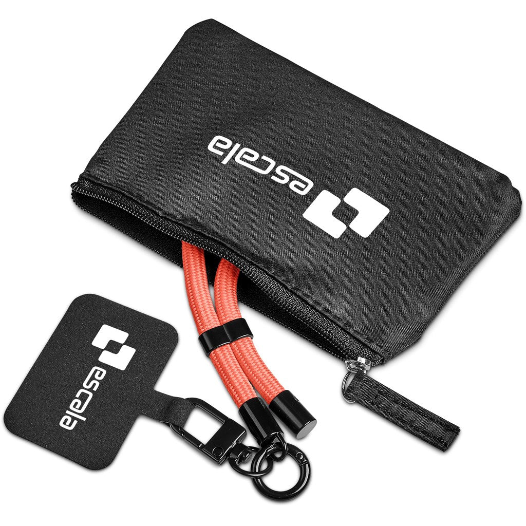 Altitude Atlier Wrist Phone Strap in Pouch - Coral