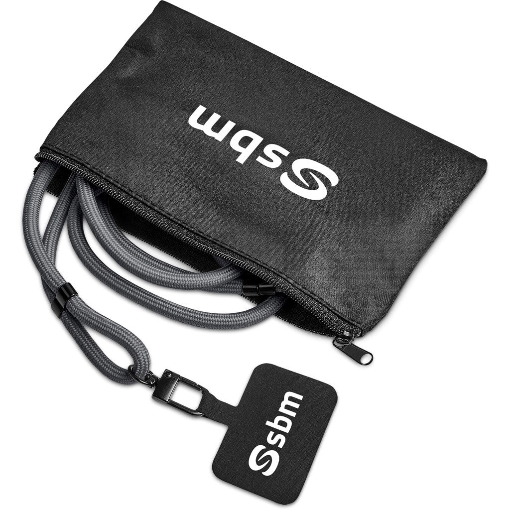 Altitude Resort Crossbody Phone Strap in Pouch - Grey