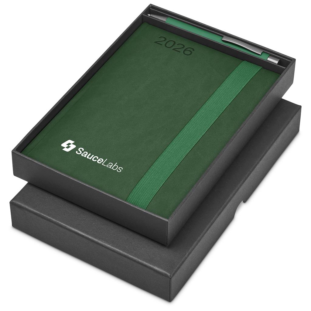 Altitude Advantage A5 2026 Diary & Omega Pen Set - Green