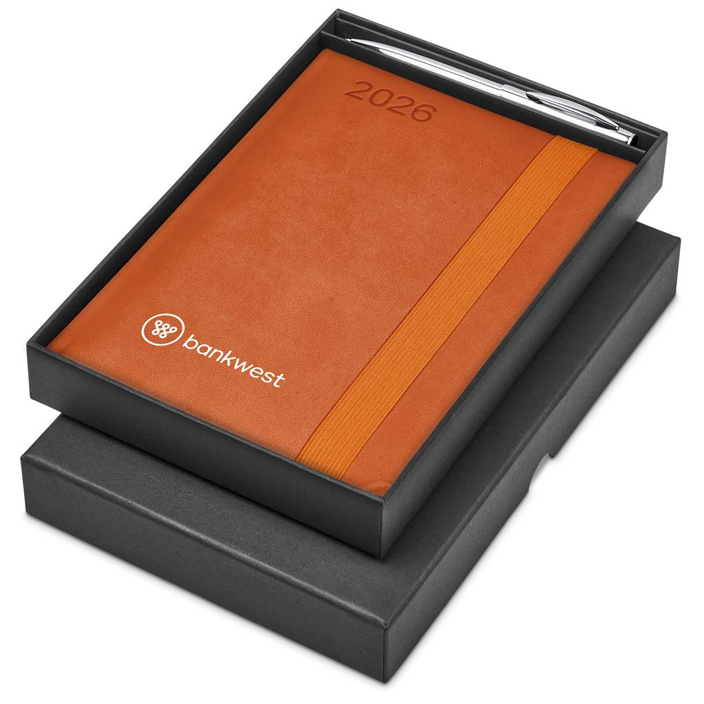 Altitude Advantage A5 2026 Diary & Cypher Pen Set - Orange