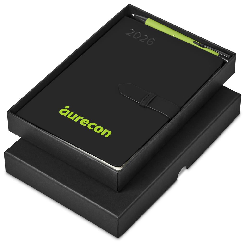Altitude Enterprise A5 2026 Diary & Zeta Pen Set - Lime