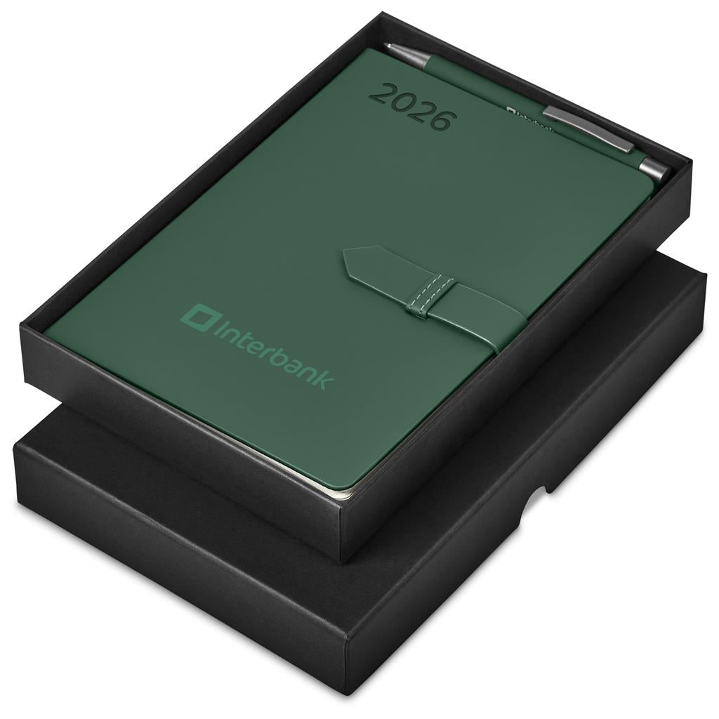 Altitude Enterprise A5 2026 Diary & Omega Pen Set - Dark Green