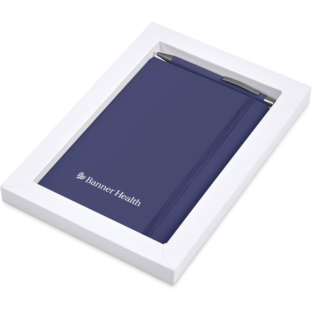 Hibiscus Notebook & Pen Set - Navy