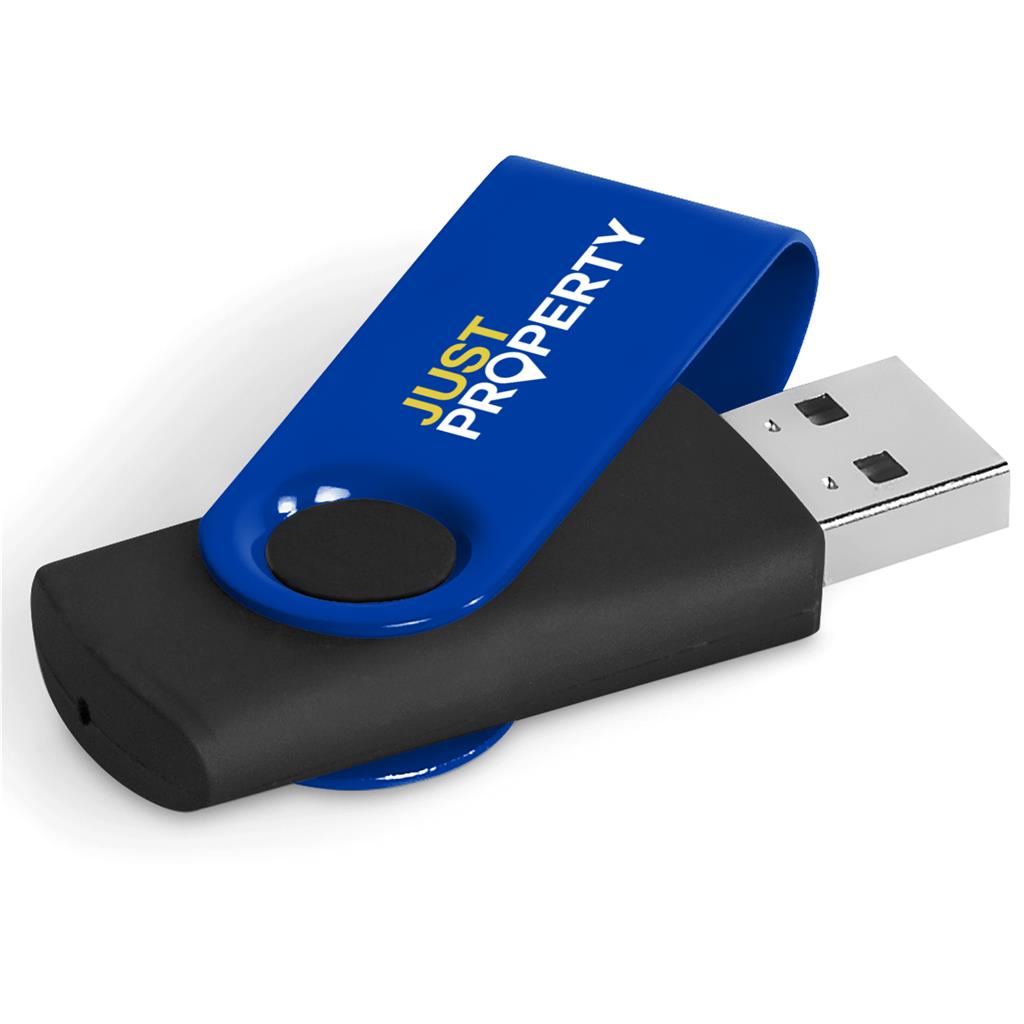 Axis Gyro Black Flash Drive - 32GB - Blue