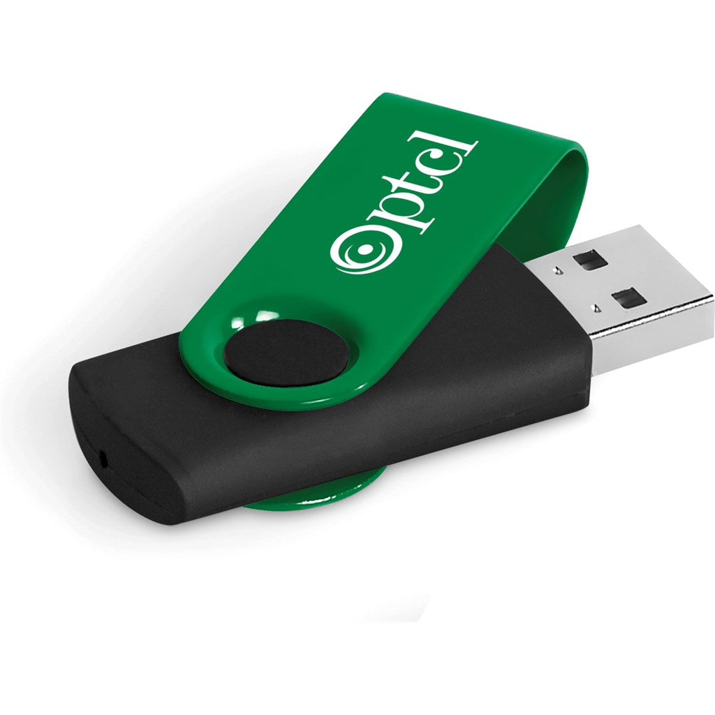 Axis Gyro Black Flash Drive - 32GB - Green