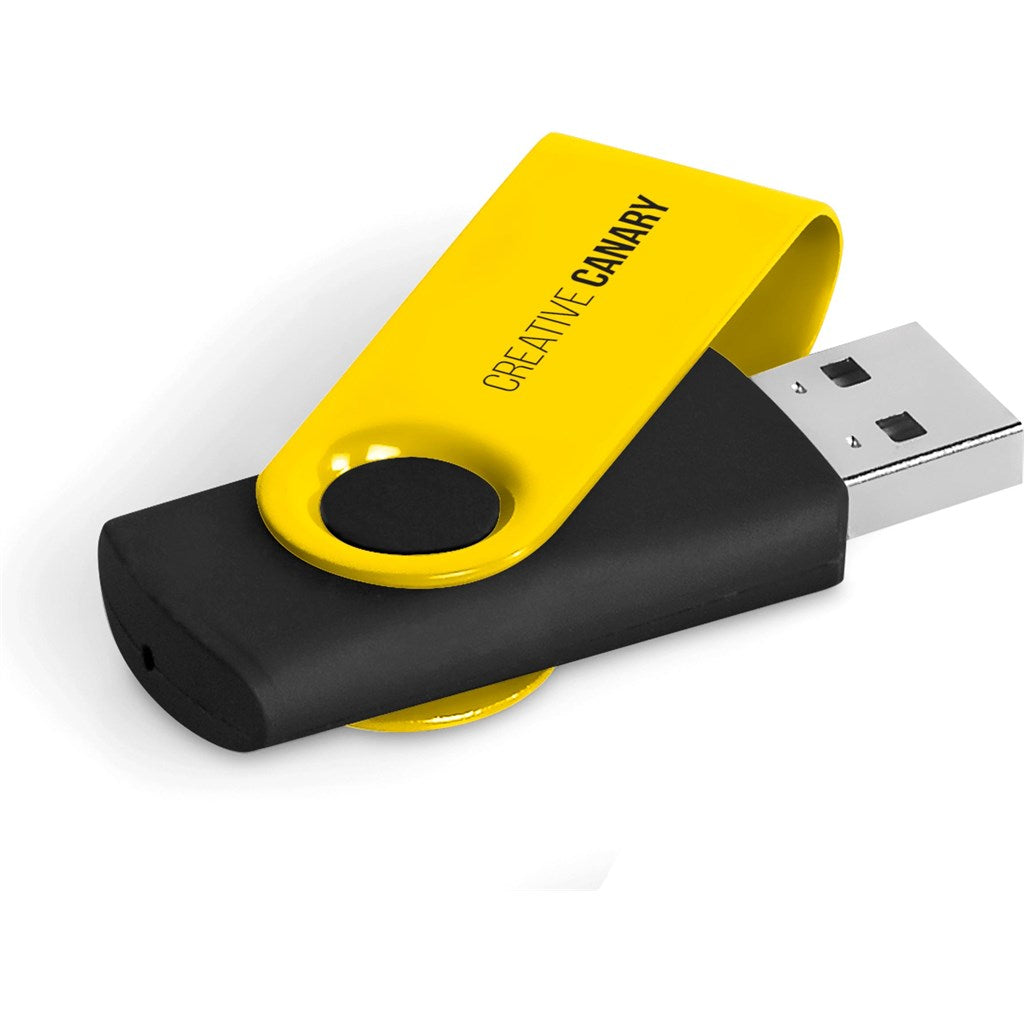 Axis Gyro Black Flash Drive - 32GB - Yellow