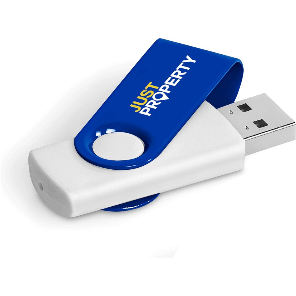 Axis Gyro White Flash Drive - 32GB - Blue