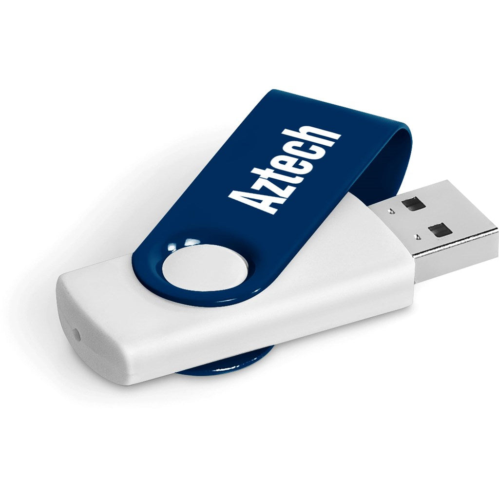 Axis Gyro White Flash Drive - 32GB - Navy